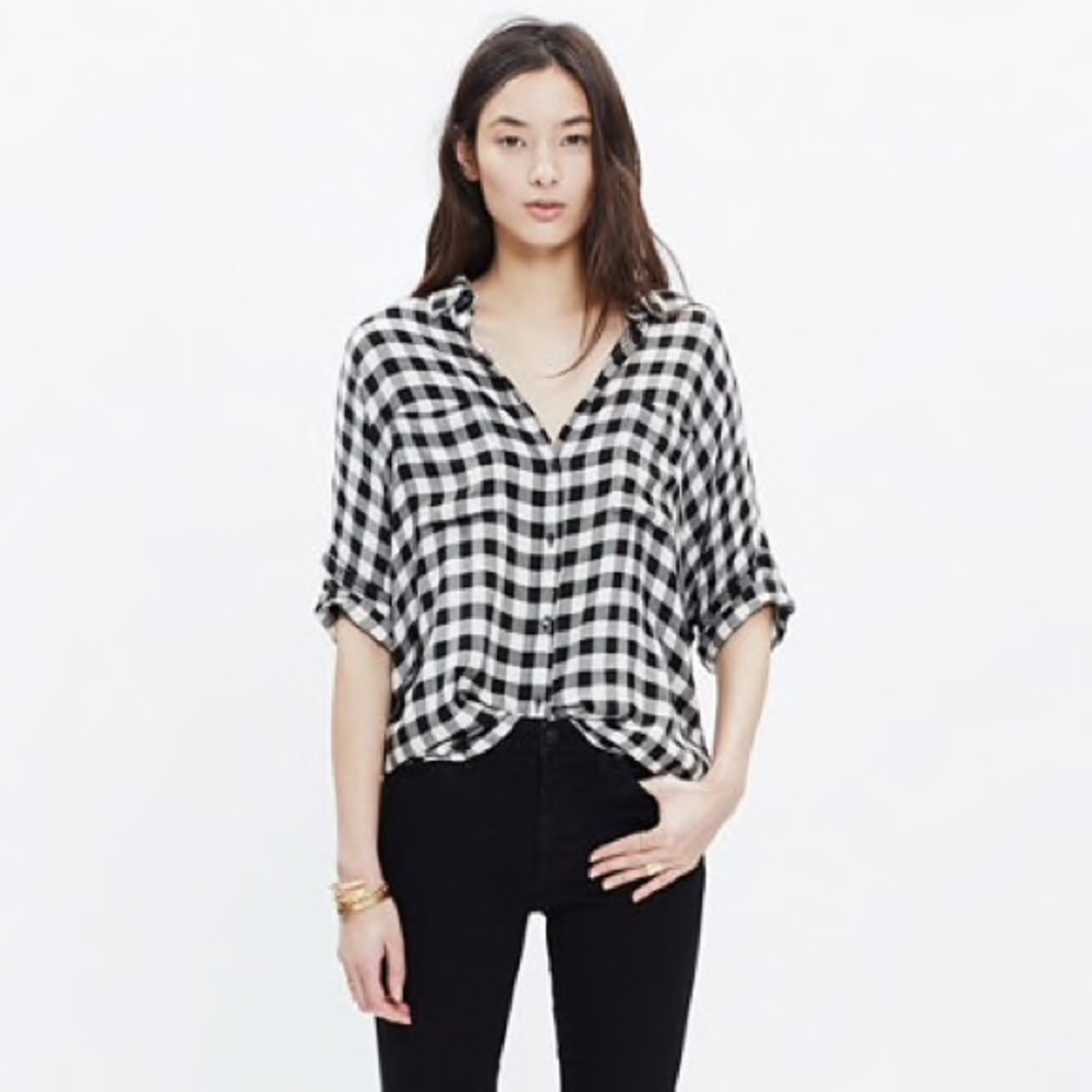 Madewell Buffalo Check Courier Shirt, M